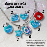 Image 5 of Phish Iridescent Custom Charm Necklace