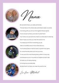 Image 2 of Mother’s Day rhyme for Nan/grandma four photos 