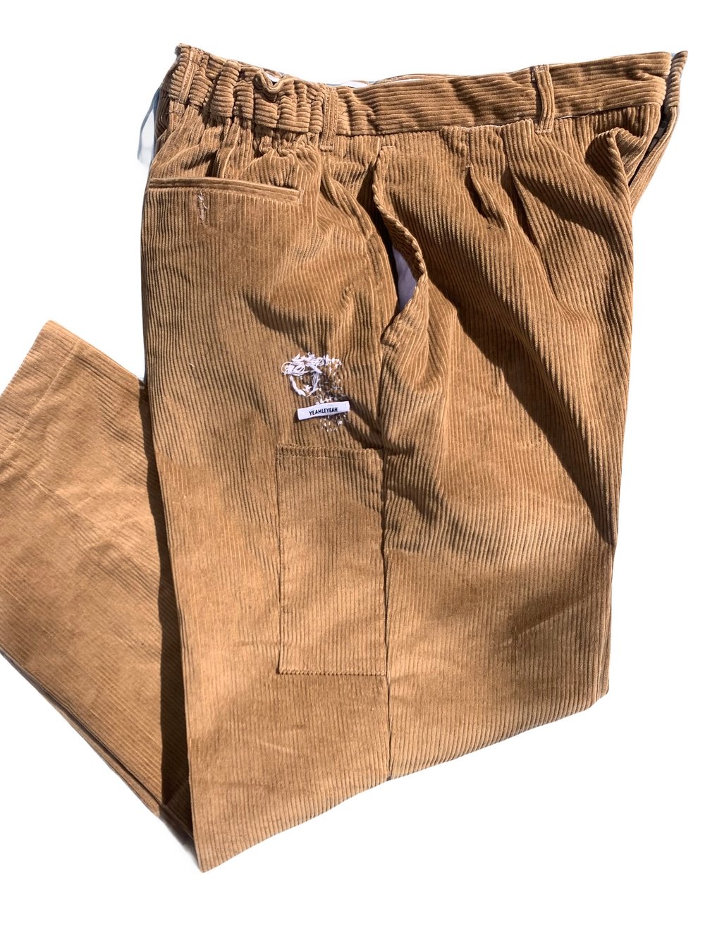 Corduroy beige square shape ☑️