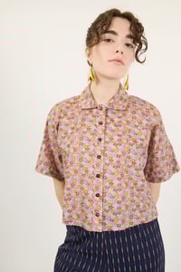 Image 1 of CAMICIA MORGANA FIORE MARRONE