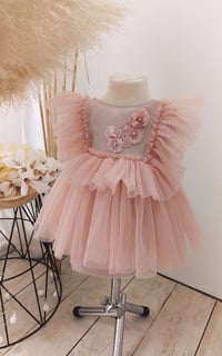 Image 2 of Baby Girl Photo Dress – Elowen – Peach Pink (12 Months)