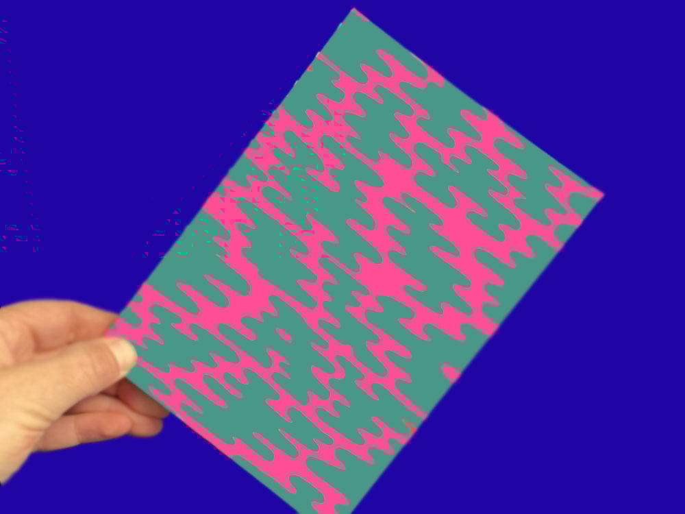 Image of NOTIZBUCH Pattern Neonpink / Petrol