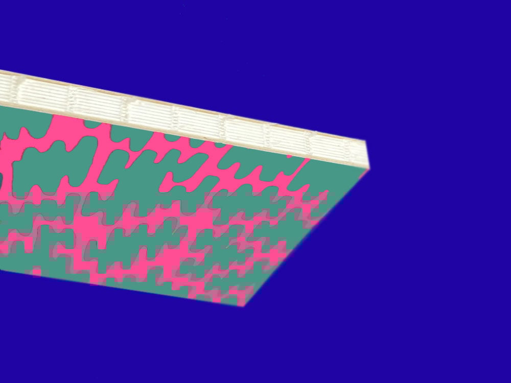 Image of NOTIZBUCH Pattern Neonpink / Petrol