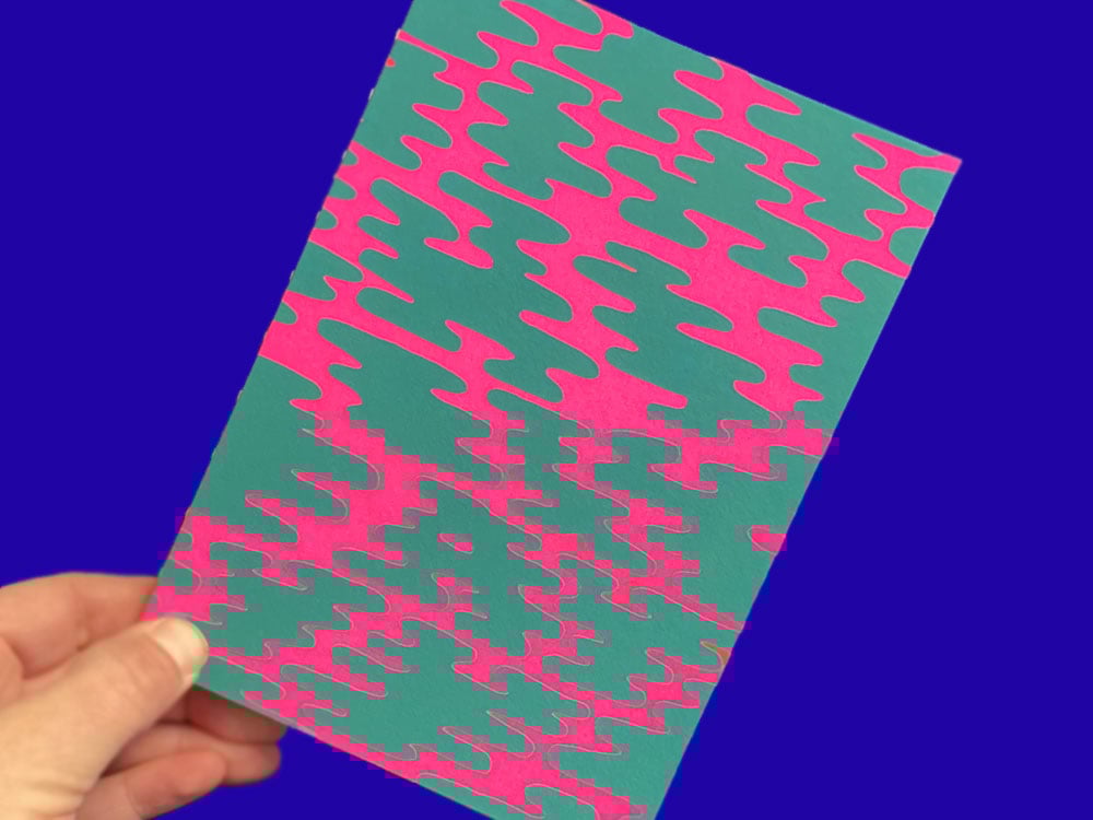 Image of NOTIZBUCH Pattern Neonpink / Petrol