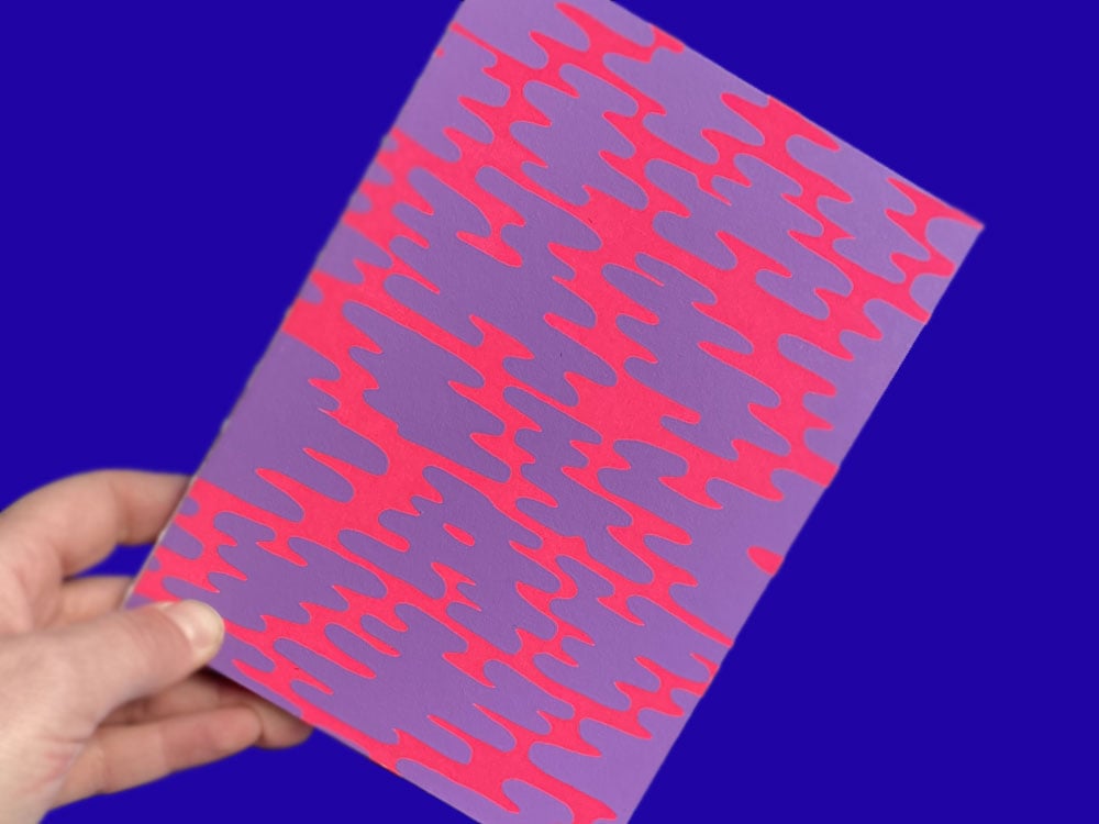 Image of NOTIZBUCH Pattern Neonpink / Lilac