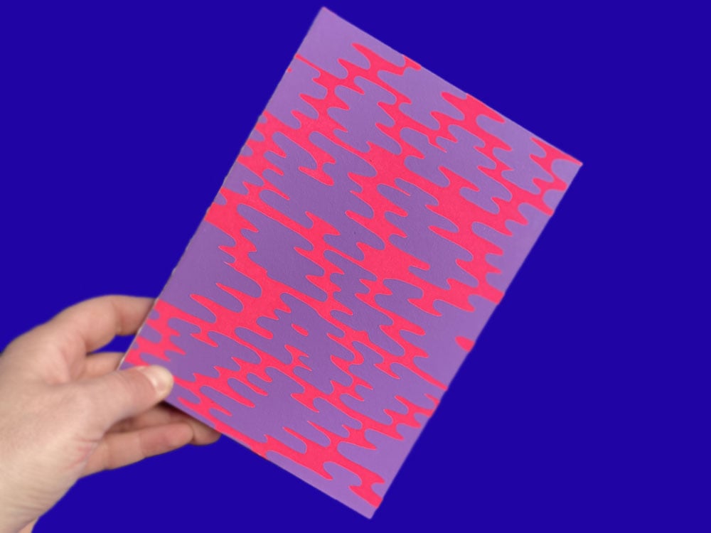 Image of NOTIZBUCH Pattern Neonpink / Lilac