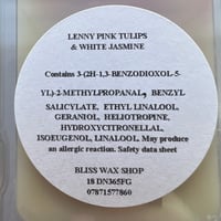 Image 2 of LENNY PINK TULIPS & WHITE JASMINE Wax Melt Snap Bar Home Fragrance Laundry Scent