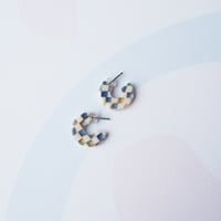 Image 1 of *NEW* Sky Checker Super Mini Hoop Earrings
