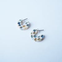 Image 5 of *NEW* Sky Checker Super Mini Hoop Earrings