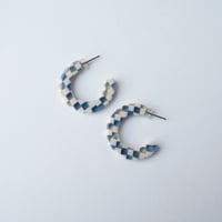 Image 6 of *NEW* Sky Checker Slim Midi Hoop Earrings