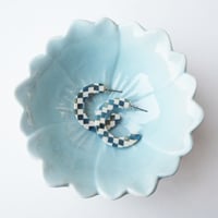 Image 4 of *NEW* Sky Checker Slim Midi Hoop Earrings