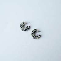 Image 1 of *NEW* Marble Terrazzo Super Mini Hoop Earrings