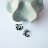 Image 2 of *NEW* Marble Terrazzo Super Mini Hoop Earrings