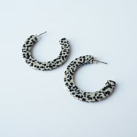 Image 3 of *NEW* Marble Terrazzo Midi Hoop Earrings