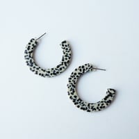 Image 1 of *NEW* Marble Terrazzo Midi Hoop Earrings