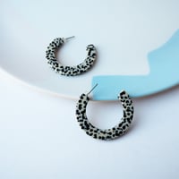 Image 5 of *NEW* Marble Terrazzo Midi Hoop Earrings