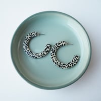Image 2 of *NEW* Marble Terrazzo Midi Hoop Earrings