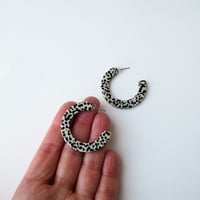 Image 6 of *NEW* Marble Terrazzo Midi Hoop Earrings
