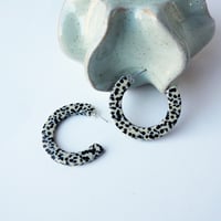Image 4 of *NEW* Marble Terrazzo Midi Hoop Earrings
