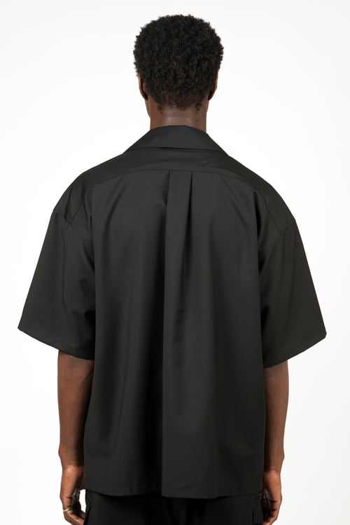 Image of Black Wool / Mohair Utility Shirt