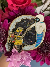 Image 2 of “Stardust Romance” moving glitter quicksand pin! 