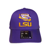 Image 2 of Nike LSU Tigers Hat Cap Mens Adjustable Strap M-L Purple NCAA Club Cap New