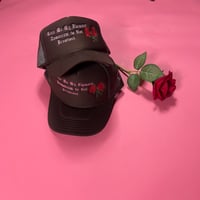 Image 1 of Brown/Pink “Give Me My Flowers “ trucker 