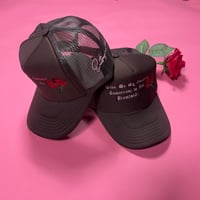 Image 2 of Brown/Pink “Give Me My Flowers “ trucker 