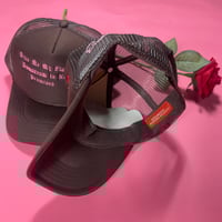 Image 3 of Brown/Pink “Give Me My Flowers “ trucker 
