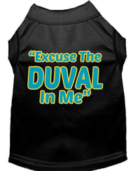 Image 1 of Pet T-Shirt "Duval Multi" (Black) w/"Quotations"