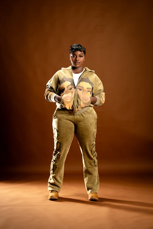 Image of The "BLAK Earth Tone" Washed Pants in Olive