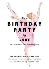 Image 1 of Ballerina Dancer Invitation
