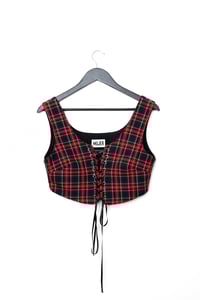 Wanda red tartan corset 
