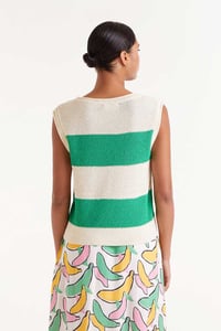 Image 2 of Top de rayas verdes de CF