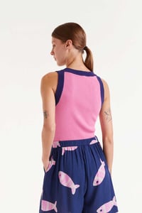 Image 2 of Top tirantes bicolor  rosa y azul de CF