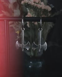 Image 1 of Battleaxe Hoop Earrings