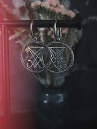 Lucifer’s Sigil Hoop Earrings