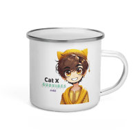 Image 1 of 12 OZ Enamel Mug - Cat X Gudvibes 🐸