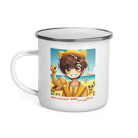 Image 2 of 12 OZ Enamel Mug - Cat X Gudvibes 🐸