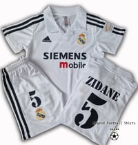 Image 1 of Real Madrid 2002 2003 kids retro kit ZIDANE 5
