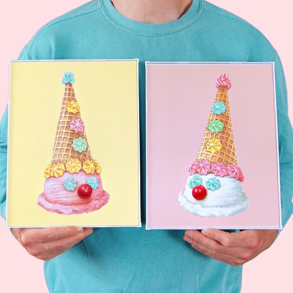 Image of Clown Cone Prints 8.5" x 11" (Yellow or Pink)