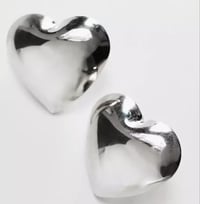 Image 2 of Puffy Heart Stud Earrings