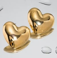 Image 1 of Puffy Heart Stud Earrings