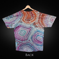 Image 2 of Ice Dyed Paw & Heart Pattern (XL) Adult T-shirt