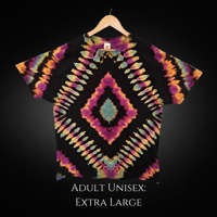 Image 1 of Reverse Tie Dye Diamond Adult (XL) Unisex T-shirt