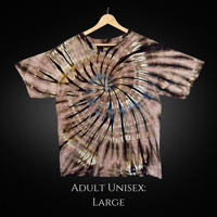 Image 1 of Classic Spiral Galaxy Ice Dyed Adult (Lrg) Unisex T-shirt