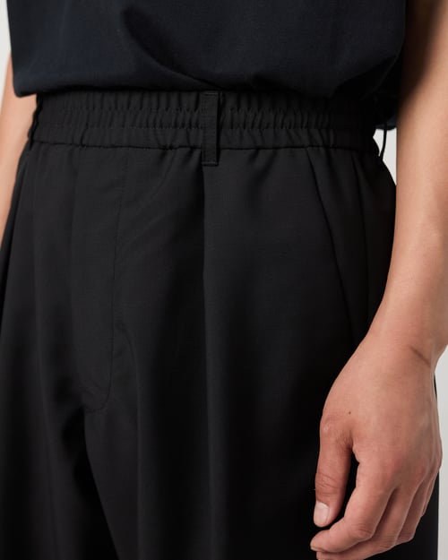 Image of Black Wool / Mohair Track Shorts