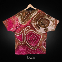 Image 2 of Ice Dyed Red & Brown Geode Adult (XL) Unisex T-shirt
