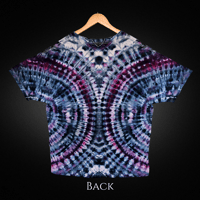 Image 2 of Ice Dyed Blue & Purple Double Fanfold Pattern Adult (XL) Unisex T-shirt