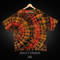 Image 1 of Ice Dyed SingleFanfold Pattern Adult (2XL) Unisex T-shirt